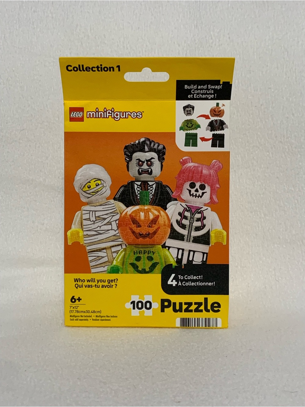 Lego Minifigures Halloween Puzzle Box - Orange, Yellow, Black